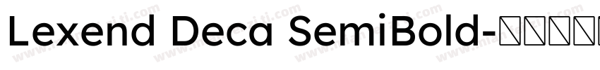 Lexend Deca SemiBold字体转换